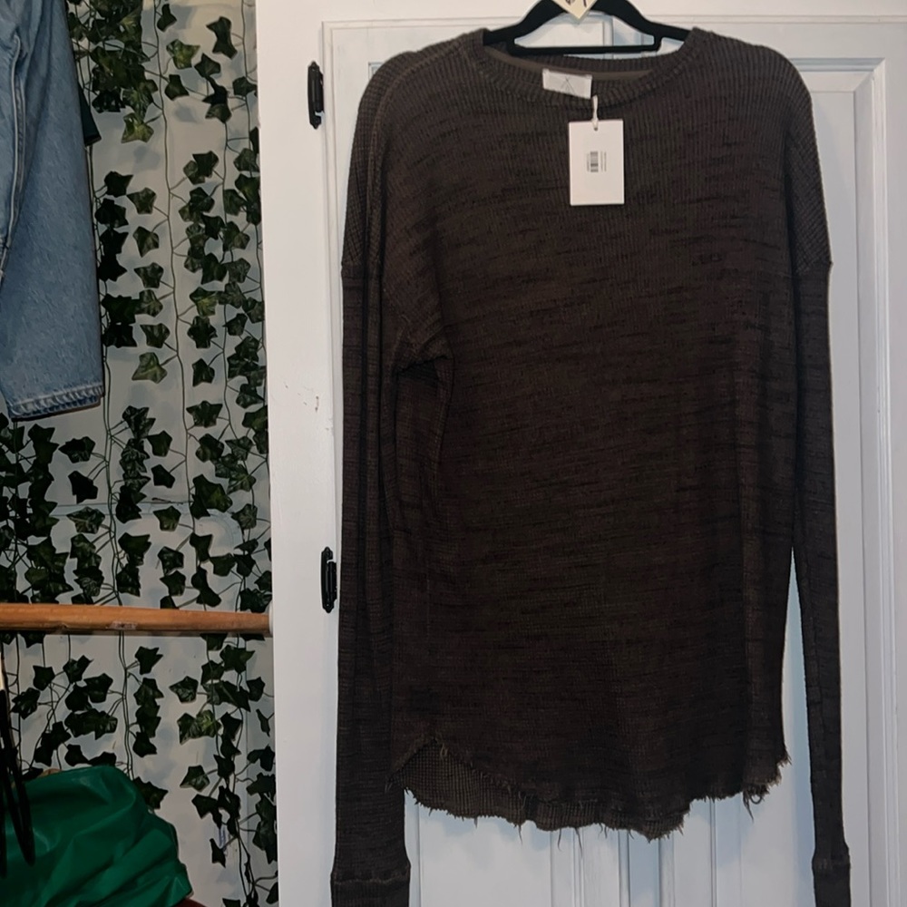 NWT Tribe Kelley Olive FW18 Thermal LS Top